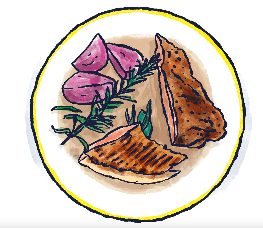 Table de Scamandre - la recette de la pintade au beurre moussant